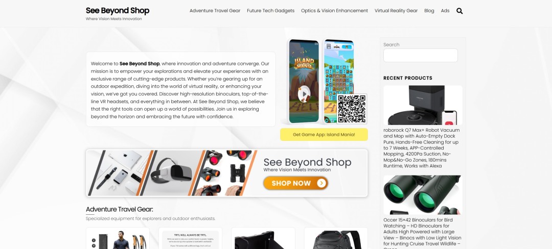 See Beyond Shop Unveils Premier Online Store and Innovative Game App