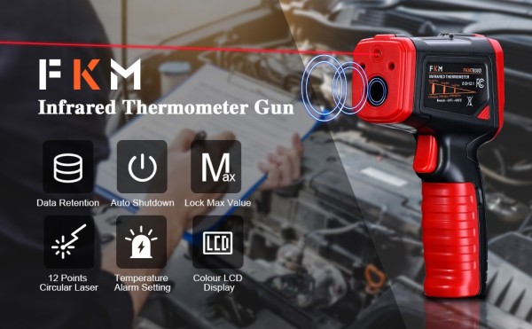  Infrared Thermometer, FKM Non-Contact Laser