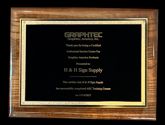 H & H Sign Supply Named as Authorized Graphtec Service Center