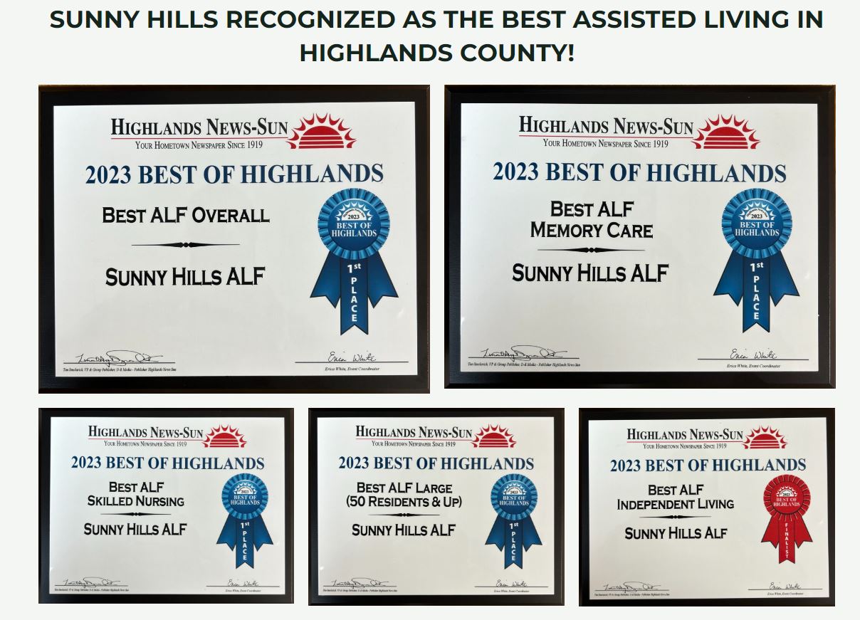 Sunny Hills Assisted Living Facility Homestead Sweeps Highlands County Awards, Solidifying Position as Premier Assisted Living Provider in Florida