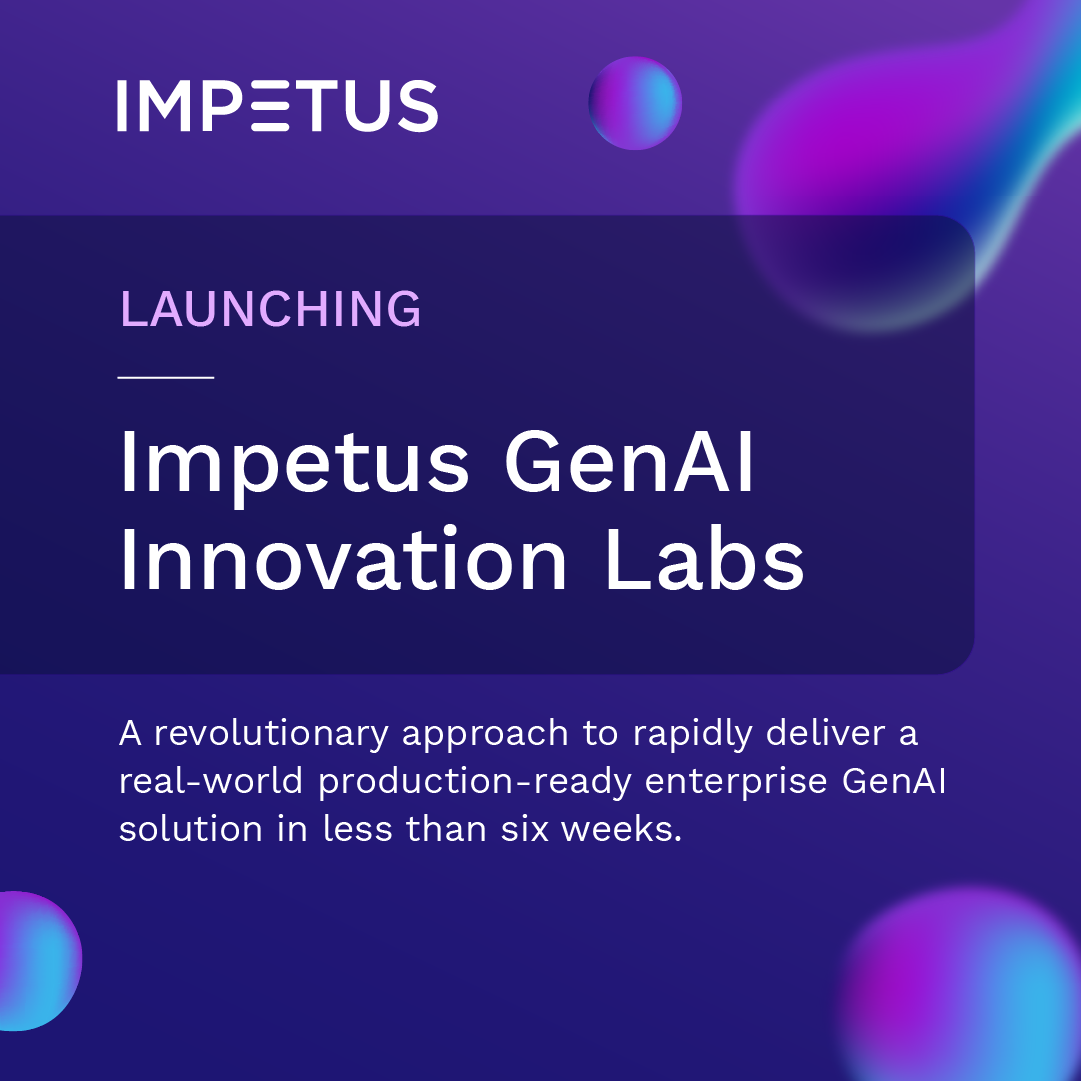 Impetus Technologies Launches Industry's First Building Block-based GenAI Innovation Labs for Rapid Development of Enterprise Solutions